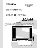 Preview for 36 page of Toshiba 20A44 Service Manual