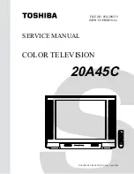 Toshiba 20A45C Service Manual preview