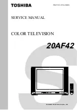 Предварительный просмотр 1 страницы Toshiba 20AF42 Service Manual