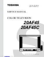 Preview for 1 page of Toshiba 20AF45 Service Manual