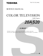 Preview for 1 page of Toshiba 20AS20 Service Manual