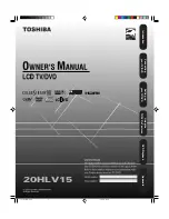 Preview for 1 page of Toshiba 20HLV15 Owner'S Manual