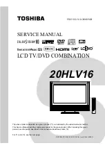 Toshiba 20HLV16 Service Manual preview