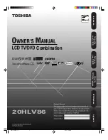 Toshiba 20HLV86 - 20" LCD TV Owner'S Manual preview