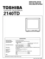 Preview for 1 page of Toshiba 2140TD Service Data