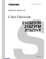 Preview for 1 page of Toshiba 21CSZ5TR Service Manual