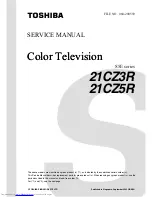 Toshiba 21CZ3R Service Manual preview