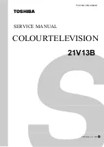 Preview for 1 page of Toshiba 21V13B Service Manual