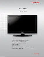 Toshiba 22C100U Specifications preview