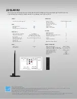 Предварительный просмотр 2 страницы Toshiba 22SL400U Specifications