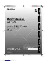 Toshiba 23HLV84 Owner'S Manual preview