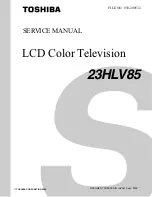 Toshiba 23HLV85 - 23" LCD TV Service Manual preview