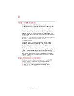 Предварительный просмотр 8 страницы Toshiba 2455 S305 - Satellite - Pentium 4 2.4 GHz User Manual