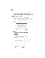 Предварительный просмотр 12 страницы Toshiba 2455 S305 - Satellite - Pentium 4 2.4 GHz User Manual