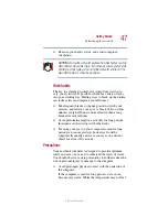 Предварительный просмотр 47 страницы Toshiba 2455 S305 - Satellite - Pentium 4 2.4 GHz User Manual