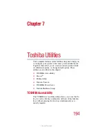 Предварительный просмотр 194 страницы Toshiba 2455 S305 - Satellite - Pentium 4 2.4 GHz User Manual