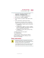 Предварительный просмотр 233 страницы Toshiba 2455 S305 - Satellite - Pentium 4 2.4 GHz User Manual