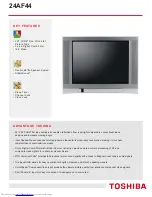 Preview for 1 page of Toshiba 24AF44 Specifications