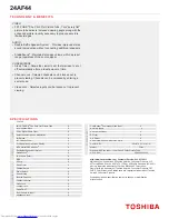 Preview for 2 page of Toshiba 24AF44 Specifications