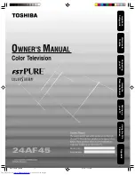 Предварительный просмотр 1 страницы Toshiba 24AF45 Owner'S Manual