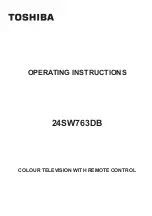 Предварительный просмотр 1 страницы Toshiba 24SW763DB Operating Instructions Manual