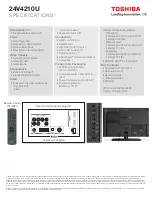 Preview for 2 page of Toshiba 24V4210U Specifications