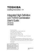 Предварительный просмотр 1 страницы Toshiba 24V4210U User Manual