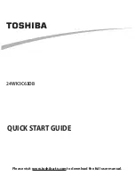 Preview for 1 page of Toshiba 24WK3C63DB Quick Start Manual