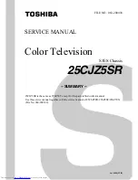 Preview for 1 page of Toshiba 25CJZ5SR Service Manual