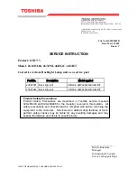 Preview for 1 page of Toshiba 26/32HL84 Service Instruction