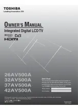 Toshiba 26AV500A Owner'S Manual preview