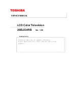 Toshiba 26EL834RB Service Manual preview