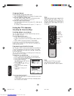 Предварительный просмотр 22 страницы Toshiba 26HF66 Owner'S Manual