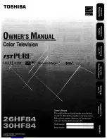 Toshiba 26HF84 Owner'S Manual preview