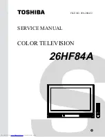 Preview for 1 page of Toshiba 26HF84A Service Manual