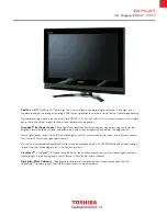 Предварительный просмотр 1 страницы Toshiba 26HL67 - 26" LCD TV Specifications