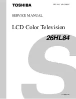 Preview for 1 page of Toshiba 26HL84 Service Manual