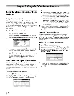 Предварительный просмотр 42 страницы Toshiba 26HLV66 - 26" LCD TV Operating Manual