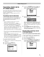 Предварительный просмотр 19 страницы Toshiba 26HLV66 - 26" LCD TV Operation Manual