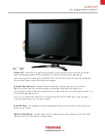 Toshiba 26LV47 - 26" LCD TV Specifications preview