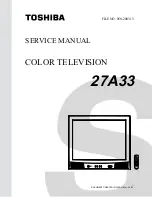 Preview for 1 page of Toshiba 27A33 Service Manual