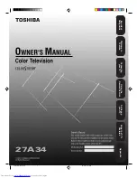 Toshiba 27A34 - 27" CRT TV Owner'S Manual preview