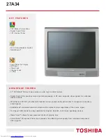 Toshiba 27A34 - 27" CRT TV Specifications preview