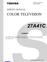 Preview for 1 page of Toshiba 27A41C Service Manual