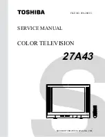 Preview for 1 page of Toshiba 27A43 Service Manual