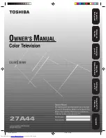 Toshiba 27a44 Owner'S Manual предпросмотр