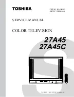 Предварительный просмотр 1 страницы Toshiba 27A45 Service Manual