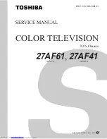 Toshiba 27AF41 Service Manual предпросмотр