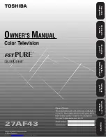 Предварительный просмотр 1 страницы Toshiba 27AF43 Owner'S Manual