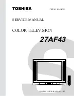 Preview for 1 page of Toshiba 27AF43 Service Manual